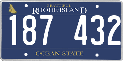 RI license plate 187432