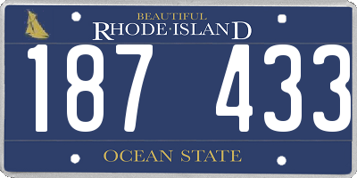 RI license plate 187433