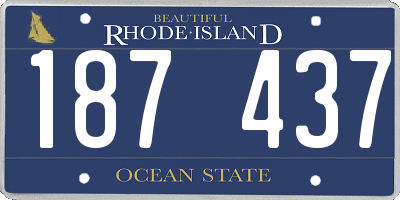 RI license plate 187437