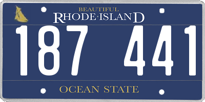 RI license plate 187441