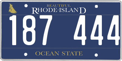 RI license plate 187444