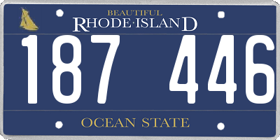 RI license plate 187446