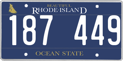 RI license plate 187449