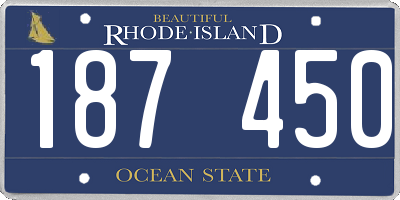 RI license plate 187450