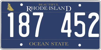 RI license plate 187452