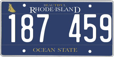 RI license plate 187459