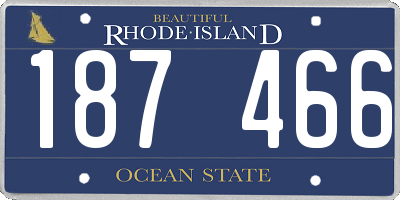 RI license plate 187466