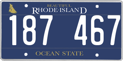 RI license plate 187467
