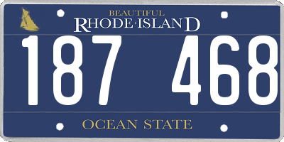 RI license plate 187468