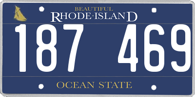 RI license plate 187469