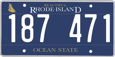 RI license plate 187471