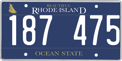 RI license plate 187475