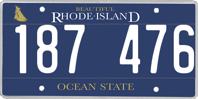 RI license plate 187476