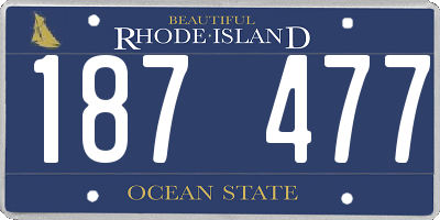 RI license plate 187477