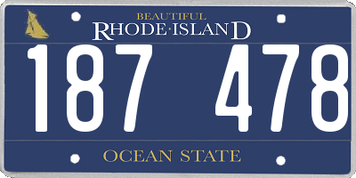 RI license plate 187478