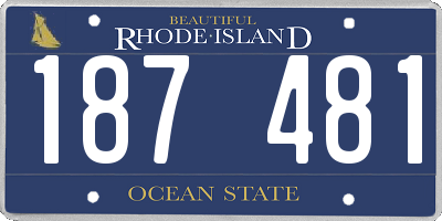 RI license plate 187481