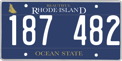 RI license plate 187482