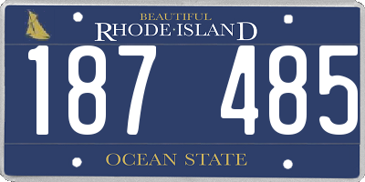 RI license plate 187485