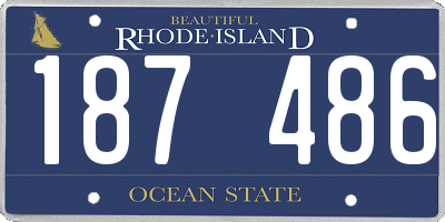 RI license plate 187486
