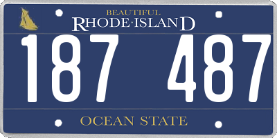 RI license plate 187487