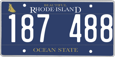 RI license plate 187488