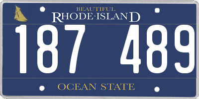 RI license plate 187489