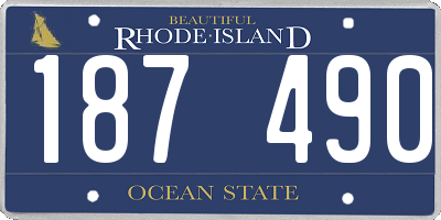 RI license plate 187490