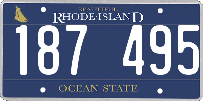 RI license plate 187495