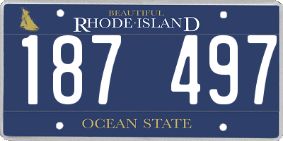 RI license plate 187497