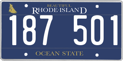 RI license plate 187501
