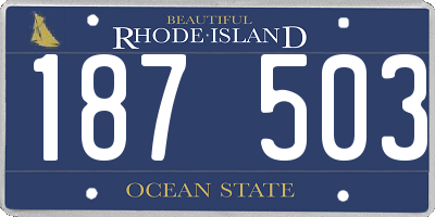 RI license plate 187503