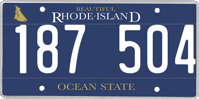 RI license plate 187504
