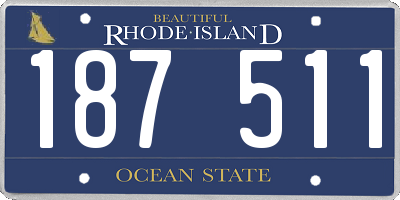 RI license plate 187511