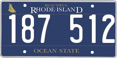 RI license plate 187512