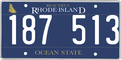 RI license plate 187513