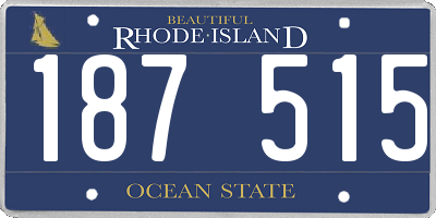 RI license plate 187515