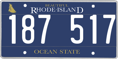 RI license plate 187517