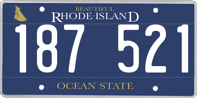 RI license plate 187521
