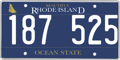 RI license plate 187525