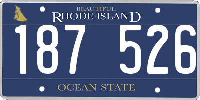 RI license plate 187526
