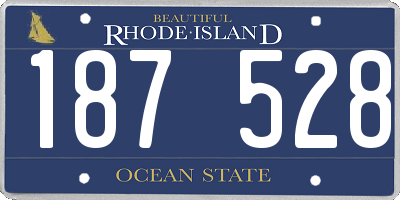 RI license plate 187528