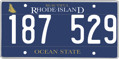 RI license plate 187529