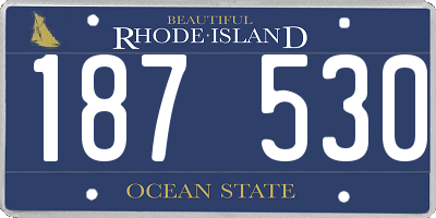 RI license plate 187530