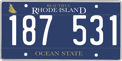 RI license plate 187531