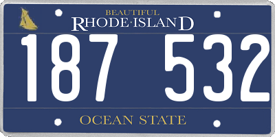 RI license plate 187532