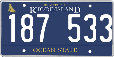 RI license plate 187533