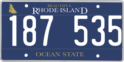 RI license plate 187535