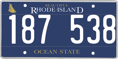 RI license plate 187538