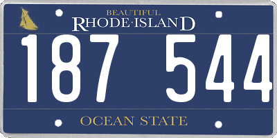RI license plate 187544