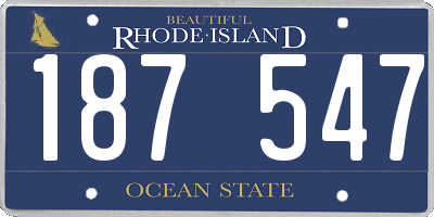 RI license plate 187547